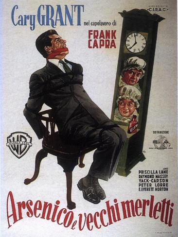 Art Print: Arsenic and Old Lace, Italian Movie Poster, 1944, 12x9in.