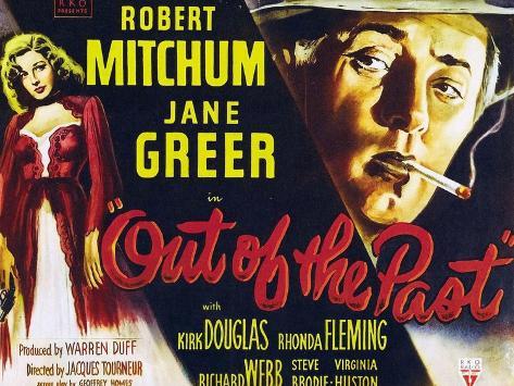 Art Print: Out of the Past, UK Movie Poster, 1947, 12x9in.