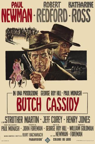 Art Print: Butch Cassidy and the Sundance Kid, Italian Movie Poster, 1