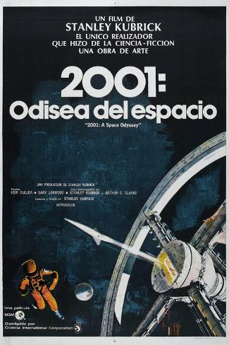 Art Print: 2001: A Space Odyssey, Argentine Movie Poster, 1968, 18x12i
