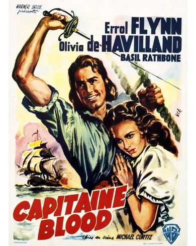 Photo Print: Captain Blood – Movie Poster Reproduction, 10x8in.