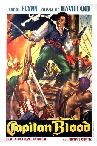 Photo Print: Captain Blood – Movie Poster Reproduction, 12x8in.