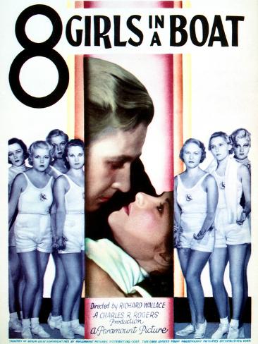 Photo Print: Eight Girls in a Boat – Movie Poster Reproduction, 12x9in