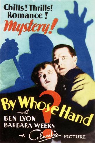 Photo Print: By Whose Hand? – Movie Poster Reproduction, 12x8in.