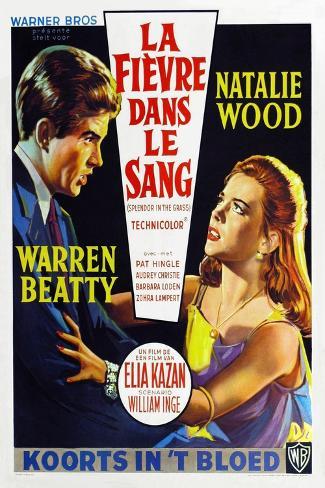 Art Print: Splendor in the Grass, Belgian Movie Poster, 1961, 18x12in.