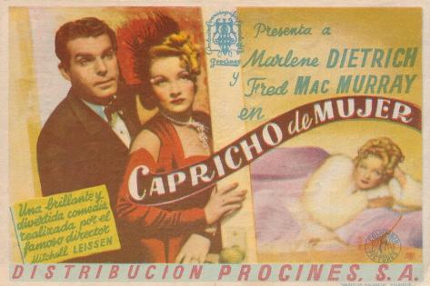 Art Print: The Lady Is Willing, Spanish Movie Poster, 1942, 18x12in.