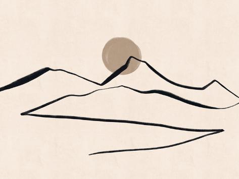 Art Print: Linear Landscape No. 1 by Katie Beeh: 12x9in
