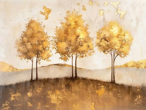 Art Print: Golden Landscape 1 by RileyB: 12x9in