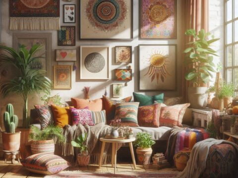 Bohemian Living Room Home Decor