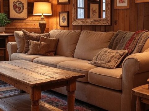 Rustic Living Room Decor on a Budget