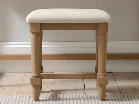 Elkstone Mellow Oak Dressing Table Stool – Brown