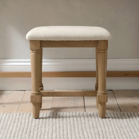 Elkstone Mellow Oak Dressing Table Stool – Brown