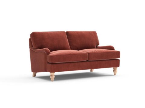 Morris – Large 2 Seater – Brick – Matt Velvet – Red