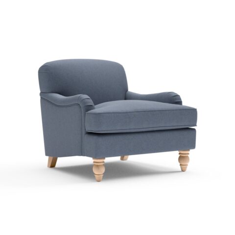 Ashbee – Armchair – Indigo – House Linen Mix – Purple