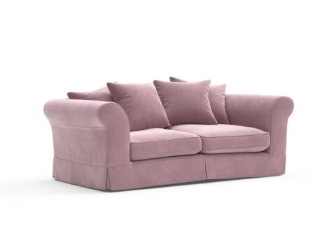 Wilson – 3 Seater – Soft Rose – Matt Velvet – Sofa – Pink – The Cotswold Company