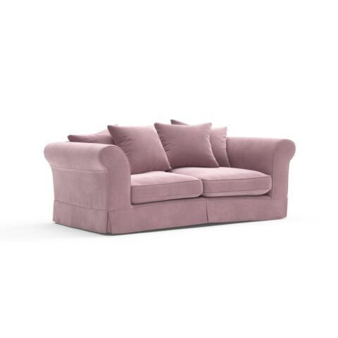 Wilson – 3 Seater – Soft Rose – Matt Velvet – Sofa – Pink – The Cotswold Company