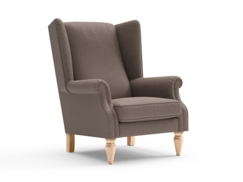 Alice – Armchair – Clay – Chunky Cotton – Grey Beige Cream Brown