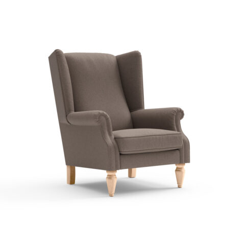 Alice – Armchair – Clay – Chunky Cotton – Grey Beige Cream Brown