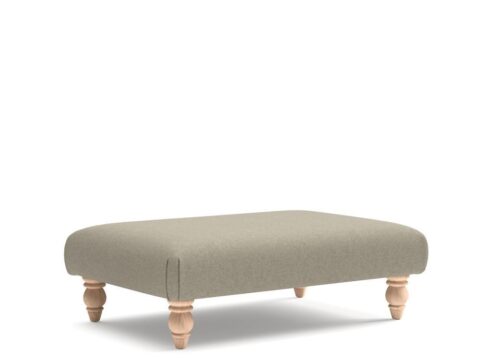 Clara – Foot stool – Mid Grey – House Linen Mix