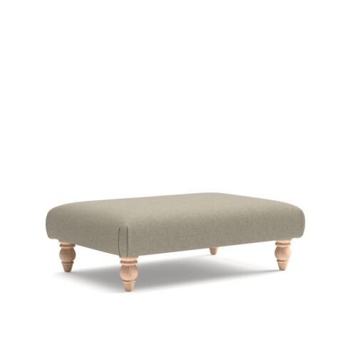 Clara – Foot stool – Mid Grey – House Linen Mix