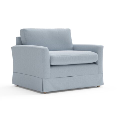 Austen – Love Seat – Chalk Blue – Chunky Cotton – The Cotswold Company