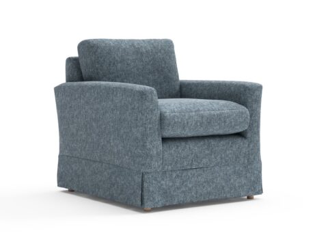 Austen – Armchair – Mid Blue – Aquaclean Oxford