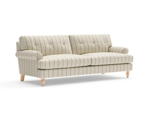 Talbot – 4 Seater – Charcoal – Compton Stripe – Sofa – Dark Grey