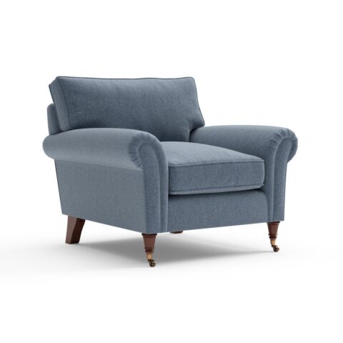 Osbourne – Armchair – Indigo – Rustic Weave – Purple