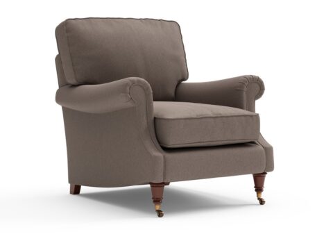 Taylor High Back – Armchair – Clay – Chunky Cotton – Grey Beige Cream Brown – The Cotswold Company