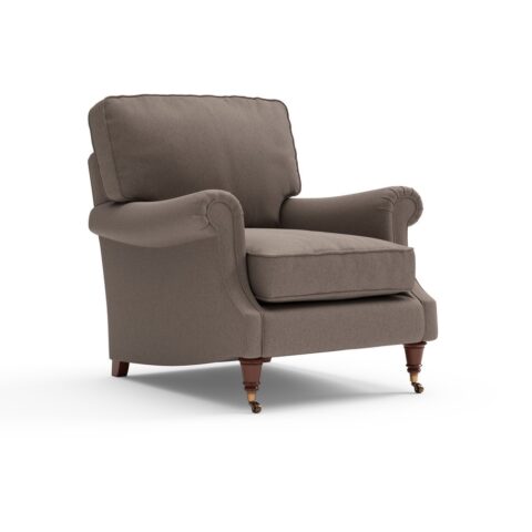 Taylor High Back – Armchair – Clay – Chunky Cotton – Grey Beige Cream Brown – The Cotswold Company