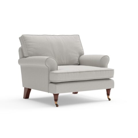 Stewart – Armchair – Mid grey – Chunky Cotton