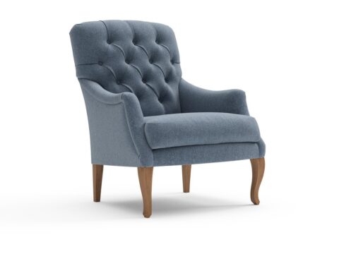 Olivia – Armchair – Indigo – Rustic weave – Purple – The Cotswold Company
