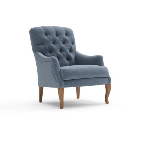 Olivia – Armchair – Indigo – Rustic weave – Purple – The Cotswold Company