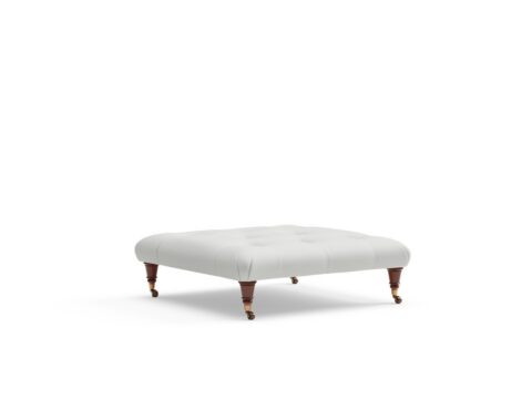 Amelia – Foot Stool – Duck Egg – Broadway Stripe – Light Blue