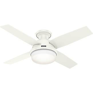 Hunter Dempsey Low Profile Outdoor with LED Light 44 inch Ceiling Fan