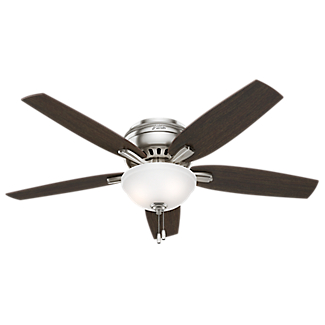 Hunter Newsome Low Profile with Light 52 inch Ceiling Fan