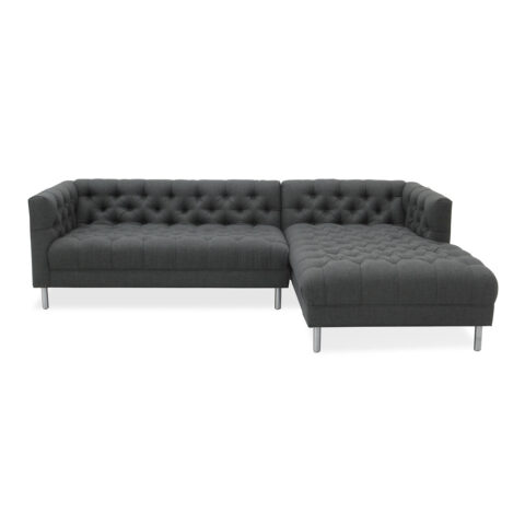 Baxter Deep Chaise Sectional in Oxford Charcoal