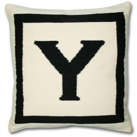 Reversible Letter Throw Pillow