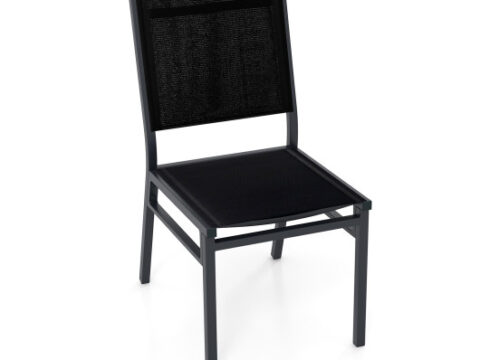 Outdoor Dining Chairs with Breathable Seat and Backrest for Backyard Porch Poolside-1 Piece