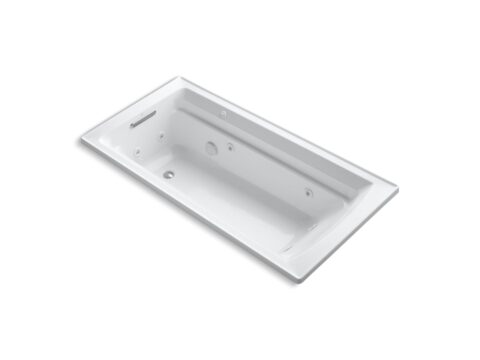 Archer® 72" x 36" drop-in whirlpool bath with end drain and heater