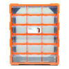 18-Drawer Heavy Duty Tool Storage Box, Orange, Plastic