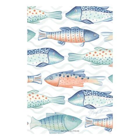 3-Pack Fun Fish Sachet, White, Paper
