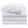 4-Pack White Microfiber Fitted Sheet Pack, Twin/twin Xl