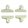 4-Piece Bag Clip Set, Black, Plastic