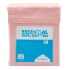 4-Piece Coral 200 Thread Count Brushed Cotton Sheet Set, Queen, Pink