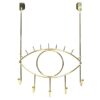 5-Hook Open Eye Wire Over The Door Hanger, French Gold, Metallic