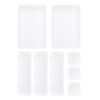8-Piece White Interlocking Storage Bin Set, Plastic