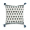 Blossom 20" Printed Cotton Tassel Accent Cushion Cover