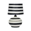 Positano Striped Papier Mache Table Lamp