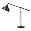 Black Metal Adjustable Desk Lamp With Usb, 25"